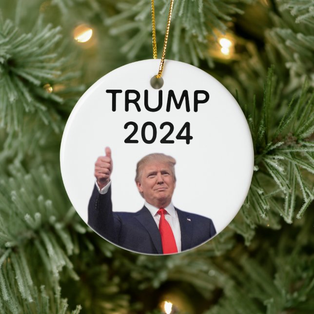 Ornamento De Cerâmica Donald Trump 2024 (Árvore)