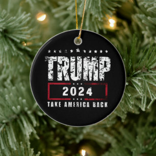 Ornamento De Cerâmica Donald Trump 2024 Devolva a América Eleição