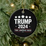 Ornamento De Cerâmica Donald Trump 2024 Retire a Eleição Americana<br><div class="desc">Donald Trump 2024 Retome A Eleição Americana</div>