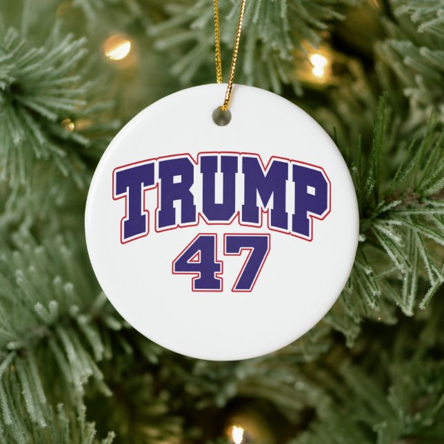 Ornamento De Cerâmica Donald Trump 47 (Árvore)