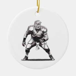 Ornamento De Cerâmica Donald Trump American Futebol Presidente 2025