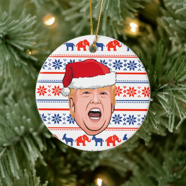 Ornamento De Cerâmica DONALD TRUMP Christmas (Árvore)