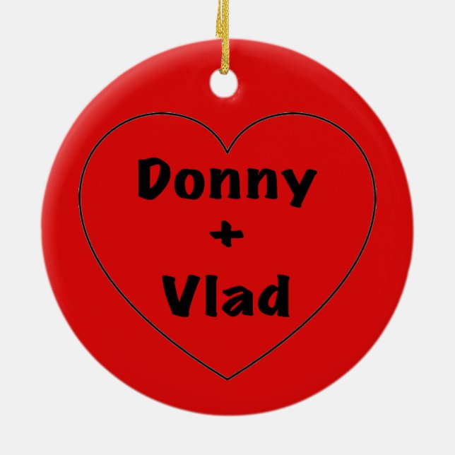 Ornamento De Cerâmica Donny + Vlad (Traseira)
