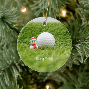Ornamento De Cerâmica Dons de Natal para Golfe
