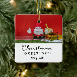 Ornamento De Cerâmica Dons de Natal para Golfe