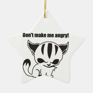 Ornamento De Cerâmica don't me make angry! Kitty