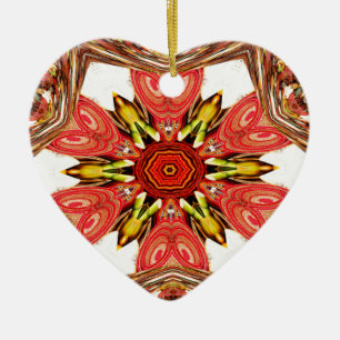 Ornamento De Cerâmica Doodle Floral Art Impressão