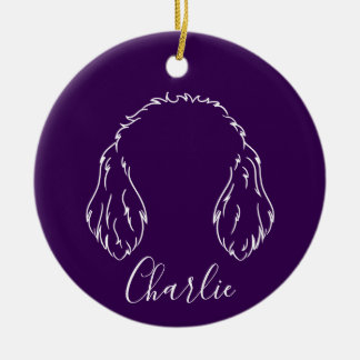 Ornamento De Cerâmica Doodle Ornament (Paw Prints)