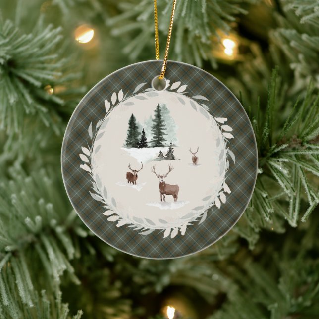 Ornamento De Cerâmica Douglas Weathered Original Scottish Tartan (Árvore)