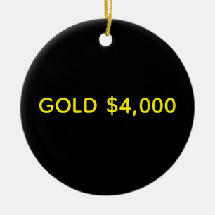 Ornamento De Cerâmica Dourada celebração de mercado de US$ 4.000