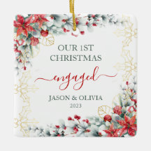 Dourada Holly Greenery Floral 1rua de Natal Envolv