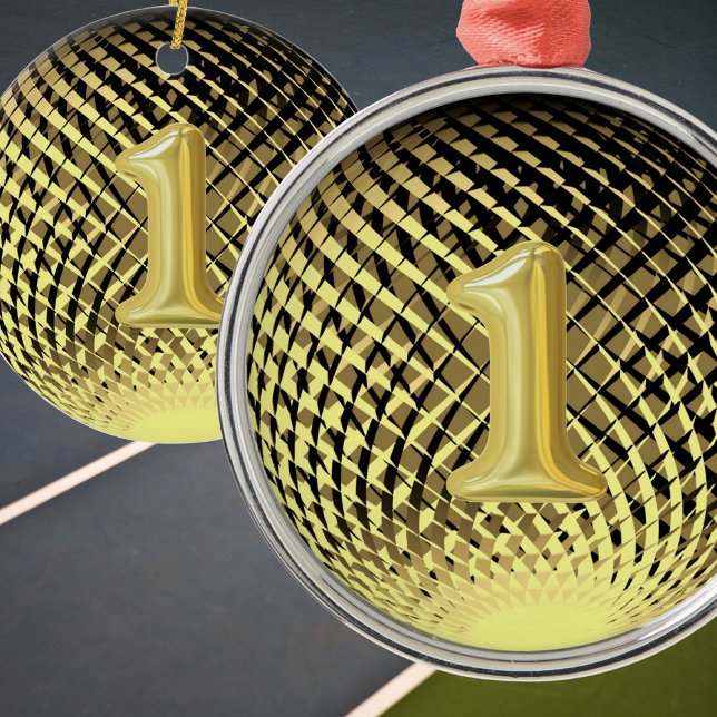 Ornamento De Cerâmica Dourada medalha, 1rua vencedora (Criador carregado)