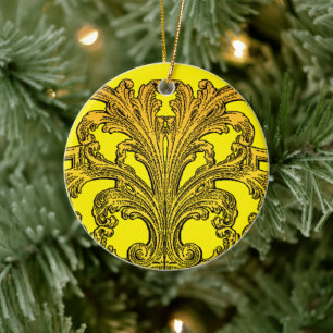 Ornamento De Cerâmica Dourado de ímpeto de imagem única
