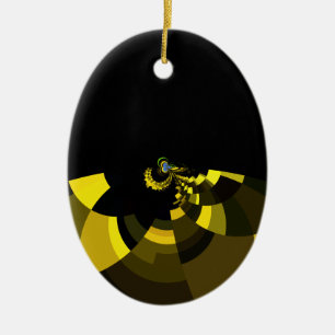 Ornamento De Cerâmica Dourado negro