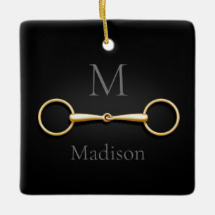 Ornamento De Cerâmica Dourado Socorro Ring Monograma Bit Monograma