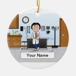 Ornamento De Cerâmica Doutor, Enfermeira, Assistente Médico - Mulher