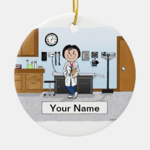 Ornamento De Cerâmica Doutor - Mulher