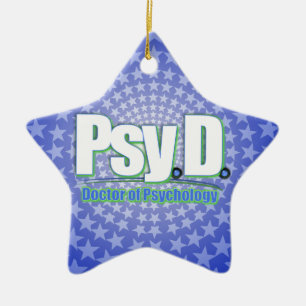 Ornamento De Cerâmica DOUTOR PSICOLOGIA de PsyD LOGO2