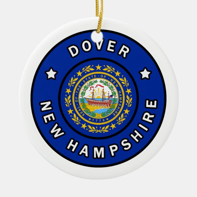 Ornamento De Cerâmica Dover New Hampshire (Frente)