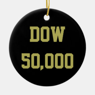Ornamento De Cerâmica Dow 50000 Celebração do Mercado de Ações
