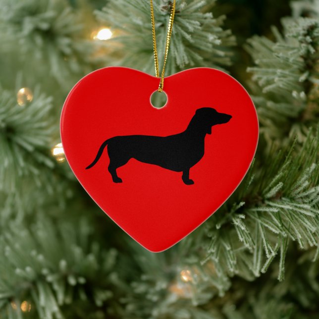 Ornamento De Cerâmica Doxie Love (Árvore)