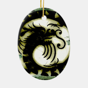 Ornamento De Cerâmica Dragão
