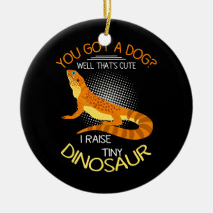 Ornamento De Cerâmica Dragão barbudo Eu Levanto Um Dinossauro Pequeno