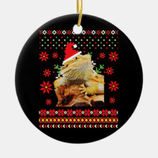 Ornamento De Cerâmica Dragão Carinhoso Suéter de Natal Feio