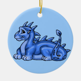 Ornamento De Cerâmica Dragão dos azuis bebés