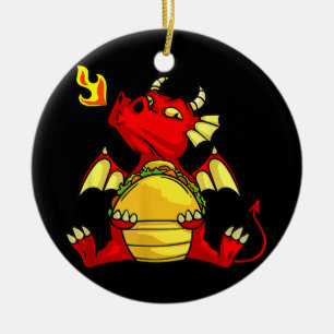 Ornamento De Cerâmica Dragões Tacos Mulheres Homens Amor Mexicano