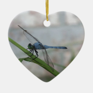 Ornamento De Cerâmica Dragonfly Azul