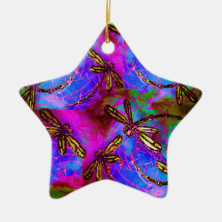 Ornamento De Cerâmica Dragonfly Hippy Flit