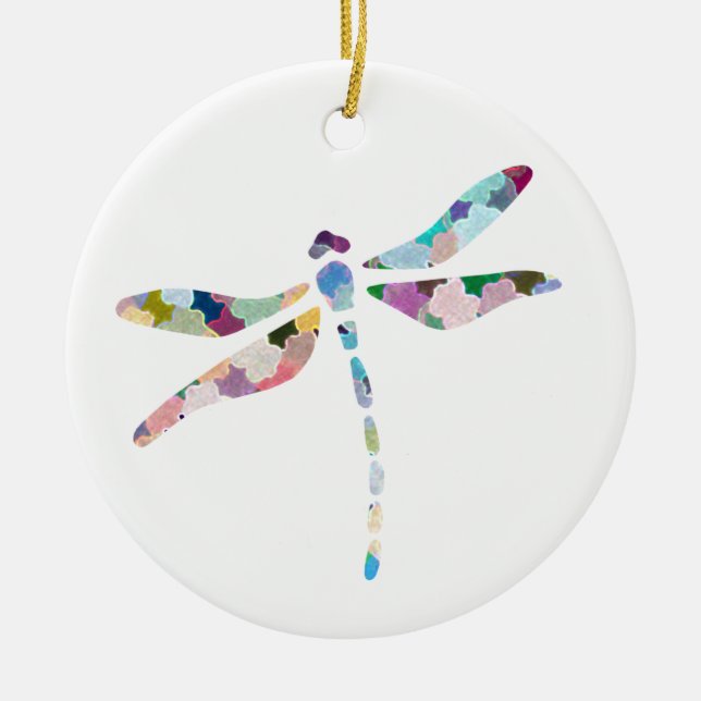 Ornamento De Cerâmica Dragonfly Ornament (Frente)