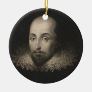 Ornamento De Cerâmica Dramaturgo William Shakespeare por Cornelius