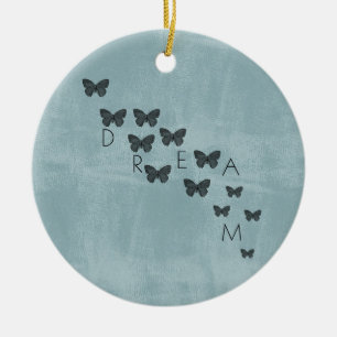 Ornamento De Cerâmica Dream Butterflies