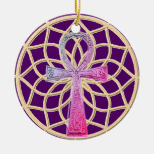Ornamento De Cerâmica Dream Catcher Ankh