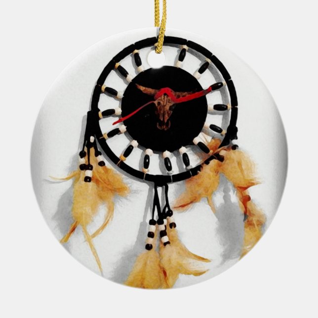 Ornamento De Cerâmica Dreamcatcher (Frente)