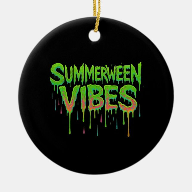 Ornamento De Cerâmica Drip Summerbetween Vibes Dispensa Clássico (Frente)