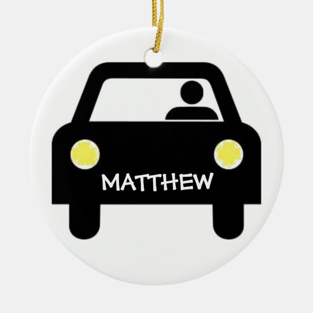 Ornamento De Cerâmica Driver personalizado (Frente)