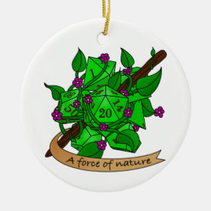 Ornamento De Cerâmica Druid Dice Design