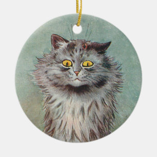 Ornamento De Cerâmica Duas Cinzas laterais ・ Louis Wain ・ Ornament