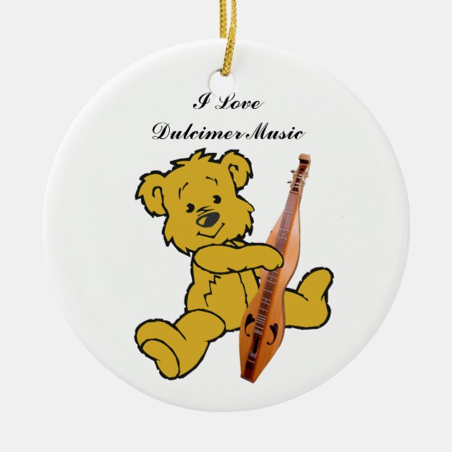 ORNAMENTO DE CERÂMICA DULCIMER BEAR-ORNAMENT (Frente)
