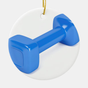 Ornamento De Cerâmica Dumbbell plástico azul