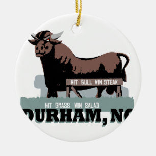 Ornamento De Cerâmica Durham NC Bull