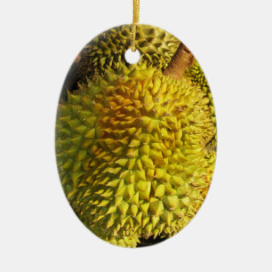 Ornamento De Cerâmica Durian Fruta
