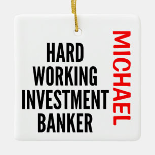 Ornamento De Cerâmica Duro Working Investment Banker