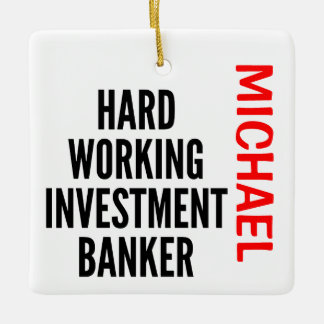 Ornamento De Cerâmica Duro Working Investment Banker