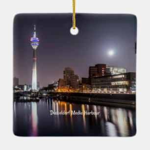 Ornamento De Cerâmica Dusseldorf, Media Harbour (rotulado),