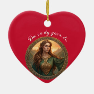 Ornamento De Cerâmica Dwynwen A Padroeira Dos Amantes