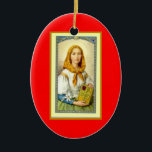 Ornamento De Cerâmica Dymphna-Consumidor do santo da doença mental<br><div class="desc">Santo do ornamento-Consumidor de Dymphna do santo daqueles que sofrem da doença mental de todos os tipos.</div>